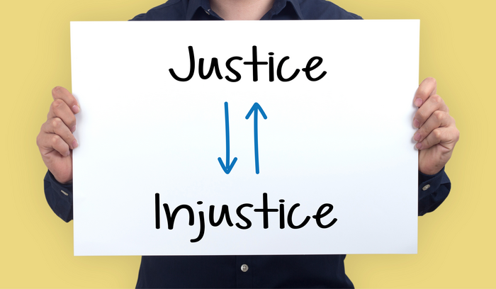 電子報示意圖，justice or injustice